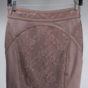 Free People Taupe Lace Mini Skirt Size XP